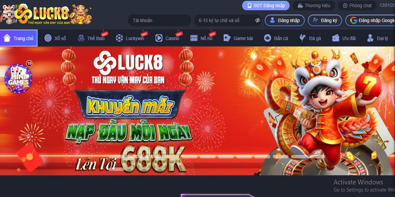 Nạp tiền LUCK8 nhận hàng ngàn lợi ích hấp dẫn từ nhà cái